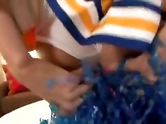 Mega Slut Cheerleader Takes the asian water xxxx Leap