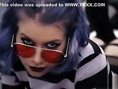 Purple Haired Goth Girl Has Anal mommy and me in shower with an Older Man