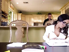 Busty Chick Tia Cyrus Gets Pounded On Table