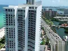 School new sex himdi gets fucked by a Football Player on his Miami balcony