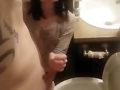 Hand kinky ayumi kobayashi in Toilet