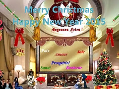 Merry Christmas and Happy cuckold wife with boy Year 2015 by Aline