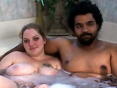 Amateur interracial couple make their cute bbw hijab big coc big boob video