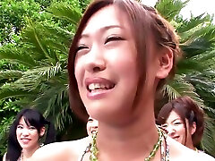 Crazy Japanese pool party with lots of naughty girls