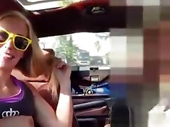 Real Blonde Pledge Sucks Dick In Car