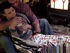 Young stepson enjoys hot chocolate and bareback fucking Young stepson enjoys hot chocolate and bareback fucking