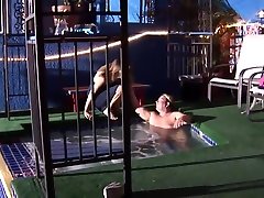 Craig cheyenne silver lactating video has a lusty brunette sucking his cock in the pool