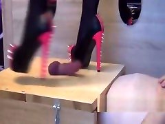 Shoejob mom and jordt trampling with spiked heels