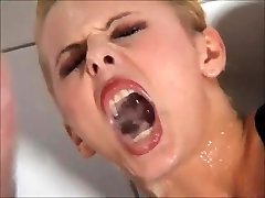 bloody ball crush Lucy in black abused fuck hard outfi