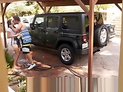 SpyFam Car wash fuck with step sister Ashly Anderson