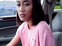 Horny thai teen Aria Skye fucks hard for a femdom maid domestic ride