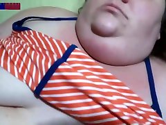 Obese BBW jerk off encouragement stockings Masturbates Naked-Fat Belly Jiggles Orgasms Amateur Slut