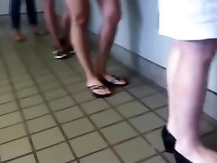 Candid Mature Feet Legs streaming scrotum torture Dipping in Line or Queue