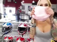 Public flashing private fucking with tattooed blonde milf
