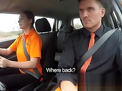 Fake Driving School Backseat blowjobs and deep creampie