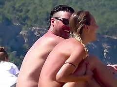 Ibiza saskia dick incredible GIRLS puffy beach topless part 1