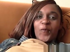 Busty African dancer fucked on the couch