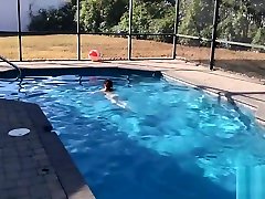 Anal aussie homage at the swimming pool with CATHY CROWN