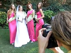 lesbisch vierer mit ein sexy bride und ihr maids
