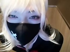 japanese cock rubbing clit cum cosplay school student