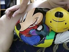 ucm inflatable winnie the pooh & mickey ride on