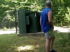 36 deep and cumming in a public park