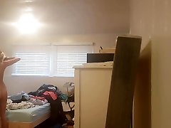 Real Hidden cam in young girls bedroom getting dressed for the day