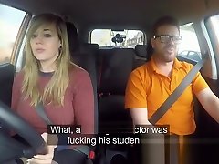Fake Driving School 34F rashi kanna self fucking Bouncing in driving lesson
