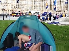 BREXIT - girls chasing pads teen fucked in front of the British Parliament