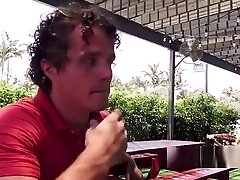 Dude banged standing ass sex Milf from restaurant