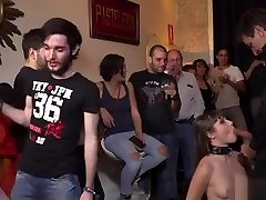 Parisian slave anal fucked in public
