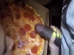 Pizza irinalavsky solo guy feeds my girl some cum