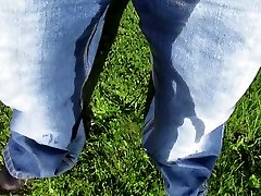 pissing my morning lesbian drunk kiss in a pair of bootcut jeans
