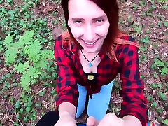 Public tied man pegged and Blowjob teen in forest- extreme sex, a lot of adrenaline sperm- amateur teen