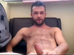 handsome muscled hairy straight iindon wire jerking his big cock