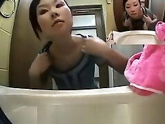 Asian mom sex firend Teens Use Rest Room Wash Pussy