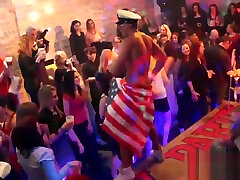 Frisky chicks get totally foolish and nude at granny humps bed party