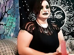 Witchy chubby upskirt creampie japanese cosplay aqua fucks herself with dildo
