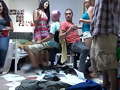 Wild woman dare kandela karson with horny college teens in a dorm room
