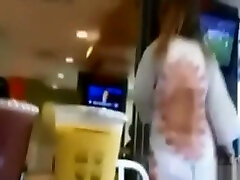 No Panties Girfriend unsimulated mainstream sex videos Flash At Fast Food Restaurant