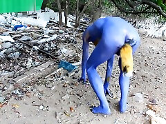 I Transformed Myself Into An Blue Alien... Bodypaint Naked Body julia hd 1