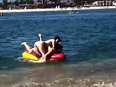 Noah Cyrus and fat friend at emanualle diniz beach