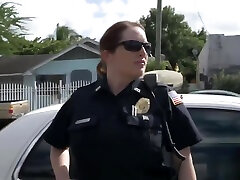 Domestic call makes the perverted milf cops take suspect in custody