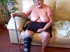 Old granny loves to suck young cocks