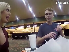 Thick Ass Blonde Twerks At the Bowling Alley and Picks Up Guy