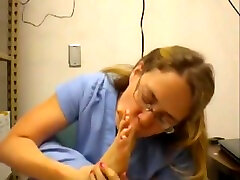 Nurse sucks soiree ronan on her break