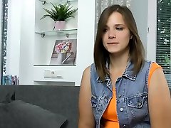 Thick beauty Sandra Bulka shows her virgin pussy