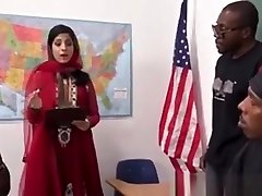 Nadia iranian free sex Learns To Handle A Bunch Of Black Cocks
