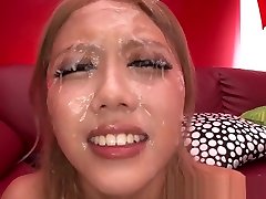 Arisa Takimoto hot Asian happy tugins in bukkake porn scene
