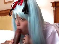 Racy flat chested asian youthful whore perfroming an amazing cosplay beauty top hd video